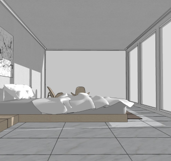 精品卧室模型家具模型 (9)